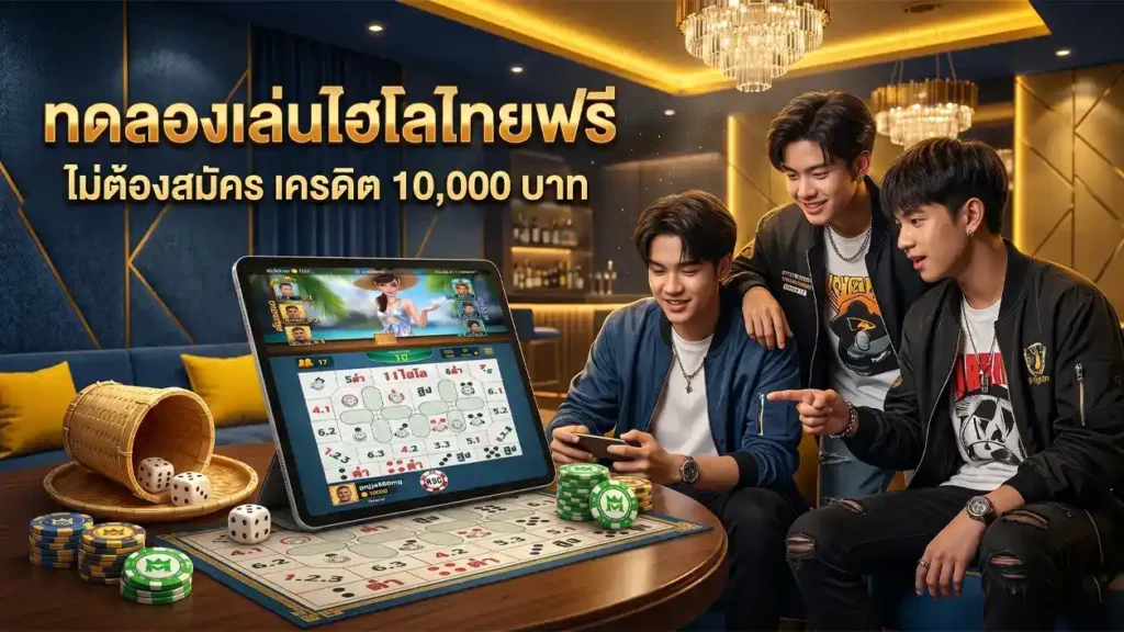 ทดลองเล่นไฮโลไทยฟรี เครดิต 10,000 บาท บนมือถือและแท็บเล็ต ไม่ต้องสมัครสมาชิก