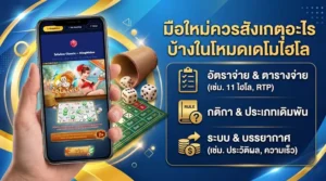 มือใหม่ทดลองเล่นเดโมไฮโลเพื่อสังเกตกติกา อัตราจ่าย และเวลาเดิมพันก่อนเล่นจริง