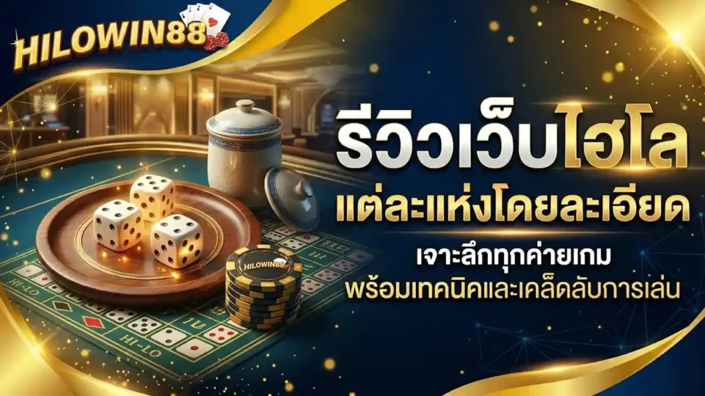 เจาะลึกเว็บไฮโล HILOWIN88 พร้อมลูกเต๋า ถ้วยไฮโล และชิปคาสิโน แนะนำเทคนิคและเคล็ดลับการเล่น