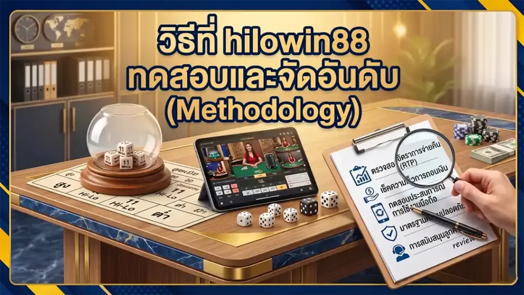 วิธีที่ hilowin88 ทดสอบและจัดอันดับเกมไฮโลออนไลน์ พร้อมอุปกรณ์ลูกเต๋า โต๊ะเดิมพัน ชิป และไพ่