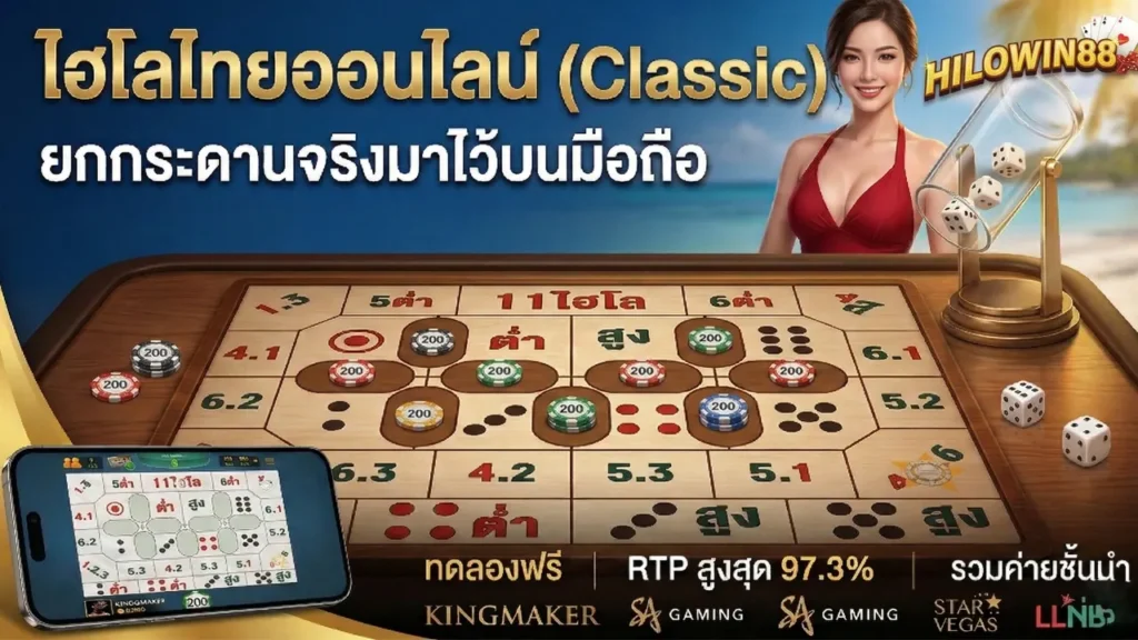 วิธีเล่นไฮโลไทยออนไลน์ Classic บนมือถือ เมนูภาษาไทย เข้าใจง่ายที่สุด