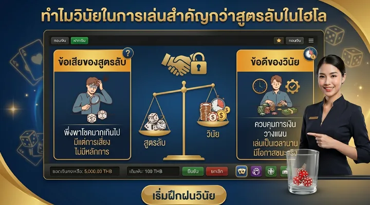 เทคนิคไฮโลและเหตุผลว่าทำไมวินัยในการเล่นสำคัญกว่าสูตรไฮโล
