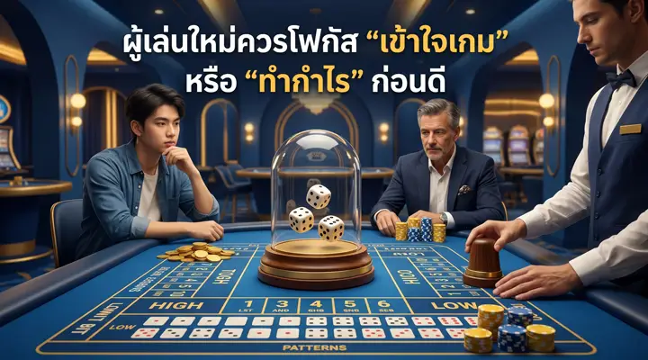 ผู้เล่นใหม่กำลังศึกษาความรู้ไฮโลและเทคนิคไฮโลก่อนเริ่มวางเดิมพัน