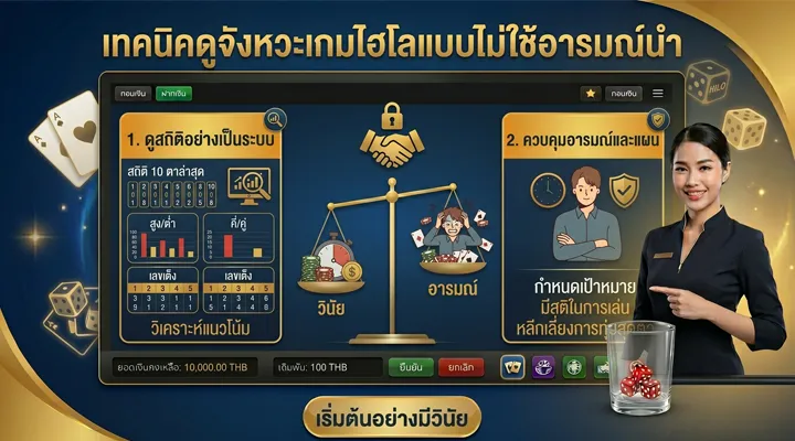 เทคนิคไฮโลและวิธีดูจังหวะเกมไฮโลแบบไม่ใช้อารมณ์นำ