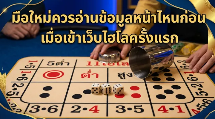 มือใหม่เข้าเว็บไฮโลครั้งแรก ควรอ่านข้อมูลพื้นฐานก่อนเริ่มใช้งาน